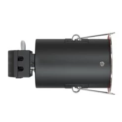 Pack Of 25 Fire Rated Fixed GU10 Downlights In A Brushed Chrome Finish 25 Pack Of 25 Fire Rated Fixed GU10 Downlights In A Brushed Chrome Finish -LED Downlights Store side of die cast fire rated downlight 1