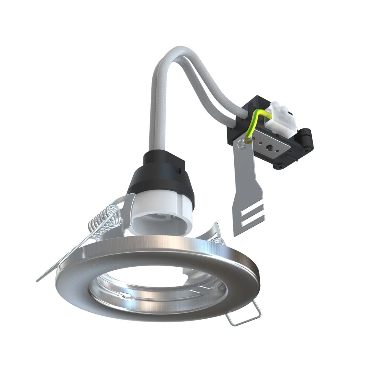 Pack Of 10 Recessed GU10 Spot Light In Brushed Chrome Finish 2 Pack Of 10 Recessed GU10 Spot Light In Brushed Chrome Finish - Image 2