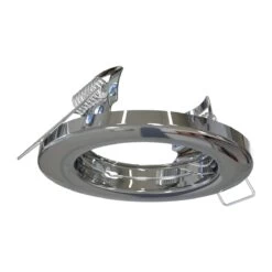 Pack Of 50 Recessed GU10 Spot Light In Chrome Finish 11 Pack Of 50 Recessed GU10 Spot Light In Chrome Finish -LED Downlights Store side view of a polished chrome bezel 2