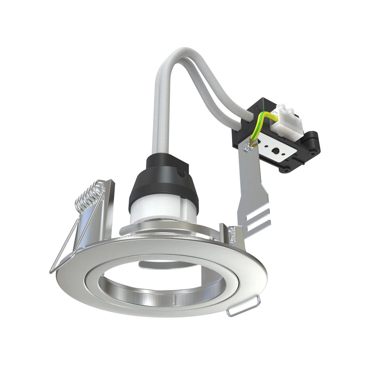 Pack Of 25 GU10 Downlight, Fixed Die Cast In A Brushed Chrome Finish 2 Pack Of 25 GU10 Downlight, Fixed Die Cast In A Brushed Chrome Finish - Image 2