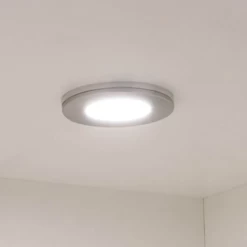 Sirius Super Slim Cabinet Light In A Brushed Nickel Finish - Warm Or Natural White Light