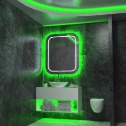 RGB LED Strip, IP65, 30 LEDs P/M 7.2w -LED Downlights Store slgledrgb12vip bathroom green camera 2 compressed