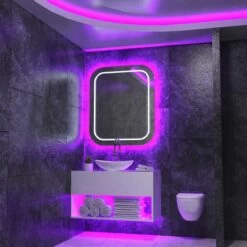 RGB LED Strip, IP65, 30 LEDs P/M 7.2w -LED Downlights Store slgledrgb12vip bathroom violet camera 2 compressed