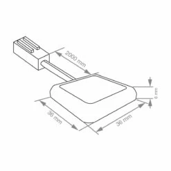 4 Pack - Square Ultra Bright LED Plinth Lights - Natural White Or Warm White 16 4 Pack - Square Ultra Bright LED Plinth Lights - Natural White Or Warm White -LED Downlights Store slgledsq sy7524 nw ww lineart 1