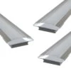 Pack Of 3 Shallow 7mm Recessed LED Aluminium Profiles, 1 Metre