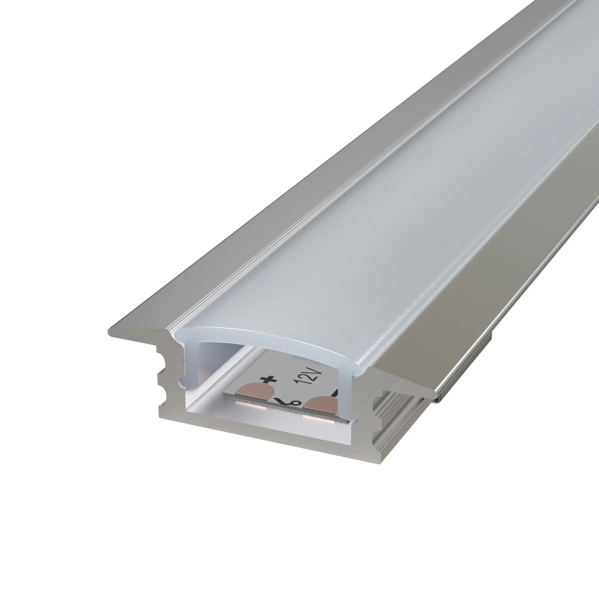 Pack Of 3 Shallow 7mm Recessed LED Aluminium Profiles, 2m Long 3 Pack Of 3 Shallow 7mm Recessed LED Aluminium Profiles, 2m Long - Image 3