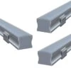 Pack Of 3 Surface Mounted Aluminium LED Profiles, 1 Metre