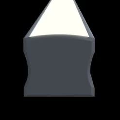 2m Long, Surface Mounted Aluminium LED Profile, 15mm Deep -LED Downlights Store slgstsur product lighted endcap camera 2 compressed