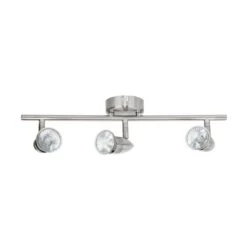 3 Light Triple Ceiling Spotlight, Chrome Or Brushed Chrome