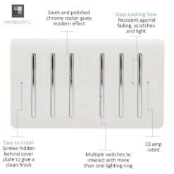 Trendi Switch 6 Gang 2 Way Double Plate Rocker Light Switch White 7 Trendi Switch 6 Gang 2 Way Double Plate Rocker Light Switch White -LED Downlights Store ss66wh detailed 1000x1000 1