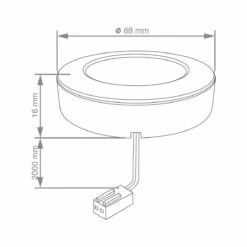 Surface Mounted LED Under Cabinet Light - Dotless Design -LED Downlights Store surface mounted led under cabinet light line art dimensions 1
