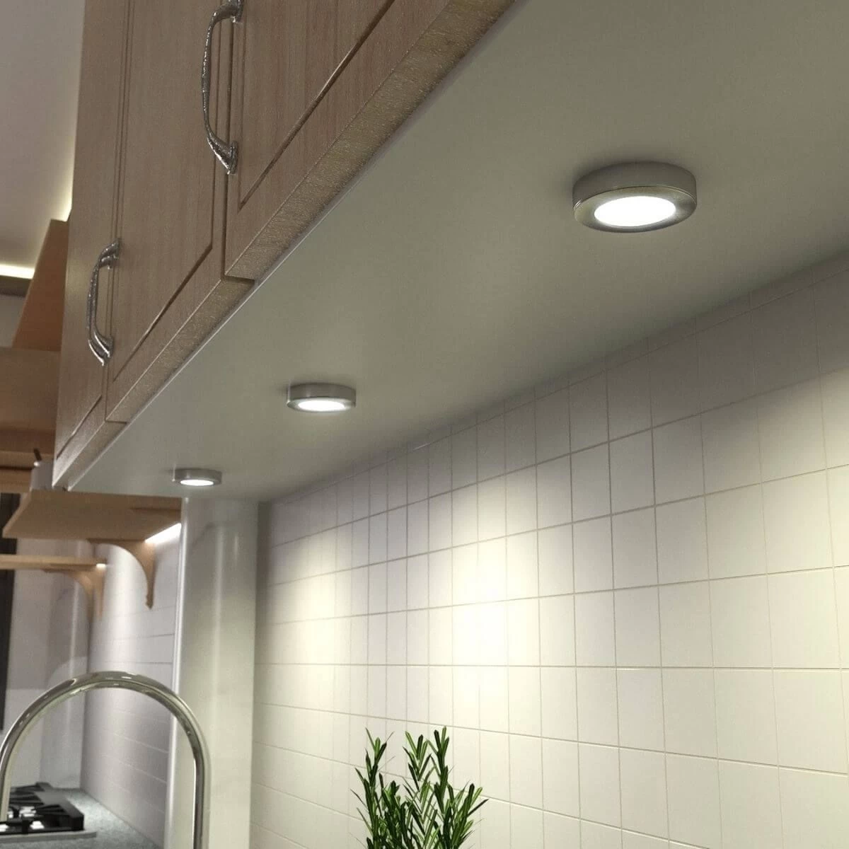 Pack Of 3 High Power Surface Mounted LED Under Cabinet Lights And Transformer 5 Pack Of 3 High Power Surface Mounted LED Under Cabinet Lights And Transformer - Image 5