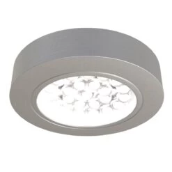 Pack Of 3 Round, Surface Mounted LED Cabinet Lights With Driver - Cool Or Warm White -LED Downlights Store surface mounted under cabinet lighting cool white 2