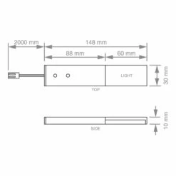 Sirius Grace LED Over/Under-Cabinet Light With Natural White LED -LED Downlights Store sy7187 linedraw