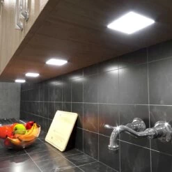 6w Under Cabinet Light, LED Flat Panel, Super Slimline - Natural White LED 4000K -LED Downlights Store sy7543bn lifestyle hq 4000k.effectsresult scene 2 compressed