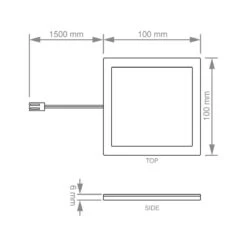 6w Under Cabinet Light, LED Flat Panel, Super Slimline - Natural White LED 4000K -LED Downlights Store sy7543bn linedraw