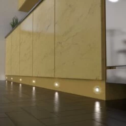 Square 8 X LED Plinth Light Kit In Natural White LED - 4000K -LED Downlights Store sy8974bn nw lifestyle 4000k compressed scene 2.1329 3