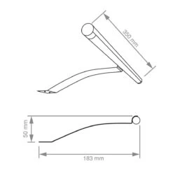 Pack Of 5 T-Bar LED Over Cabinet Lights, 3.6w, 12v DC With 20w LED Driver -LED Downlights Store tbar led lineart opt 1 2