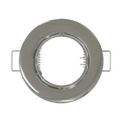 Pack Of 25 Recessed GU10 Spot Light In Chrome Finish 9 Pack Of 25 Recessed GU10 Spot Light In Chrome Finish -LED Downlights Store top view of a polished chrome bezel 1