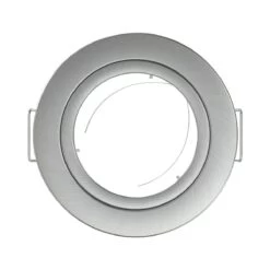 Pack Of 10 GU10 Downlight, Fixed Die Cast In A Brushed Chrome Finish 11 Pack Of 10 GU10 Downlight, Fixed Die Cast In A Brushed Chrome Finish -LED Downlights Store top view of a satin chrome bezel