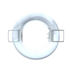 Pack Of 50 Recessed GU10 Spot Light In White Finish -LED Downlights Store top view of a white bezel 2