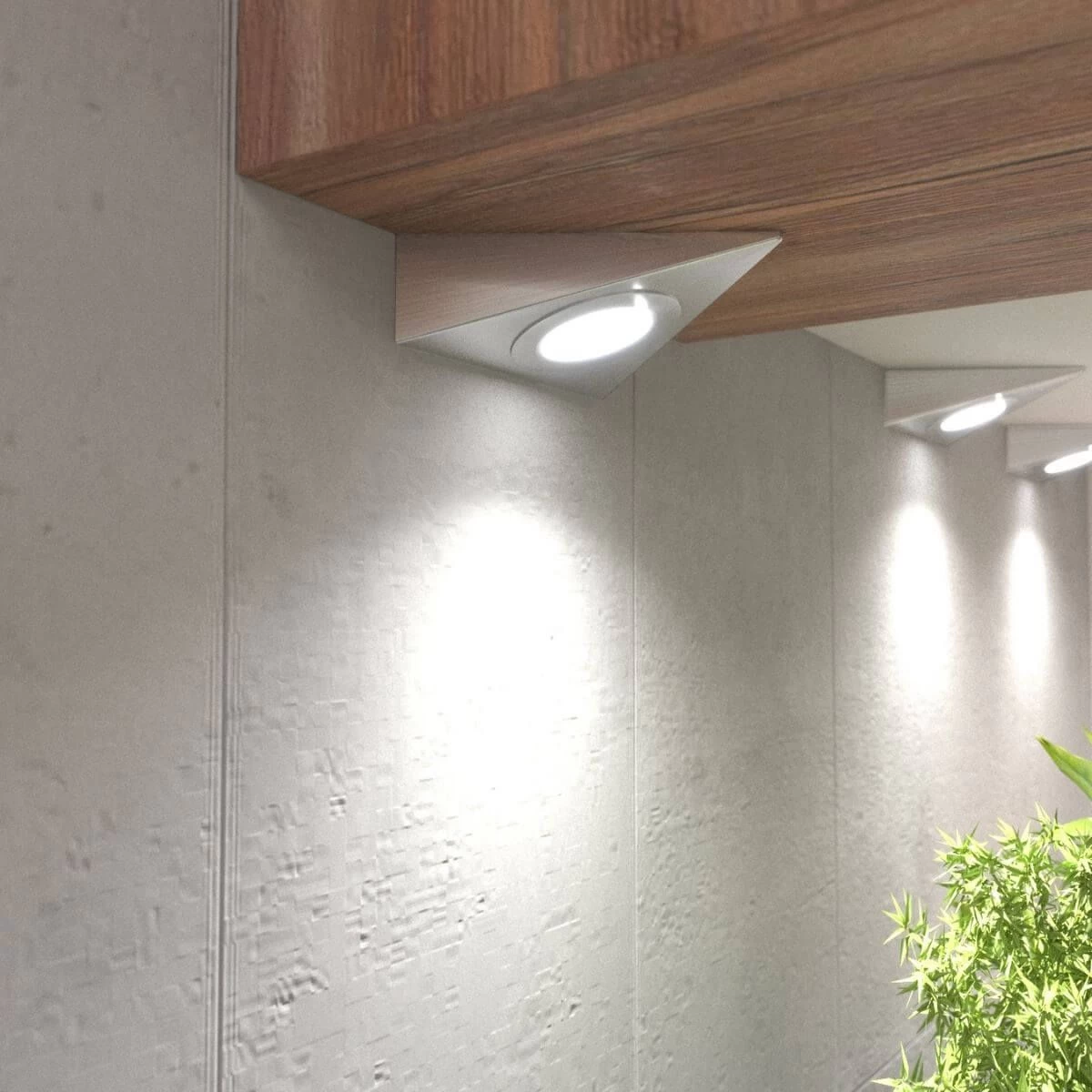 3 Pack - Triangle LED Under Cabinet Lights With Transformer - Cool White Or Warm White LED - Image 10