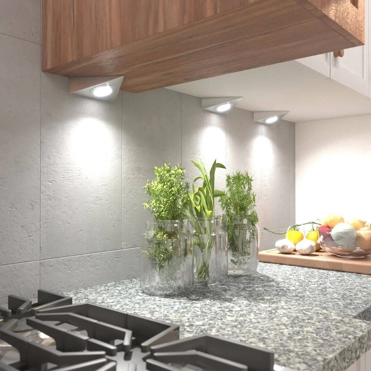 3 Pack - Triangle LED Under Cabinet Lights With Transformer - Cool White Or Warm White LED - Image 9