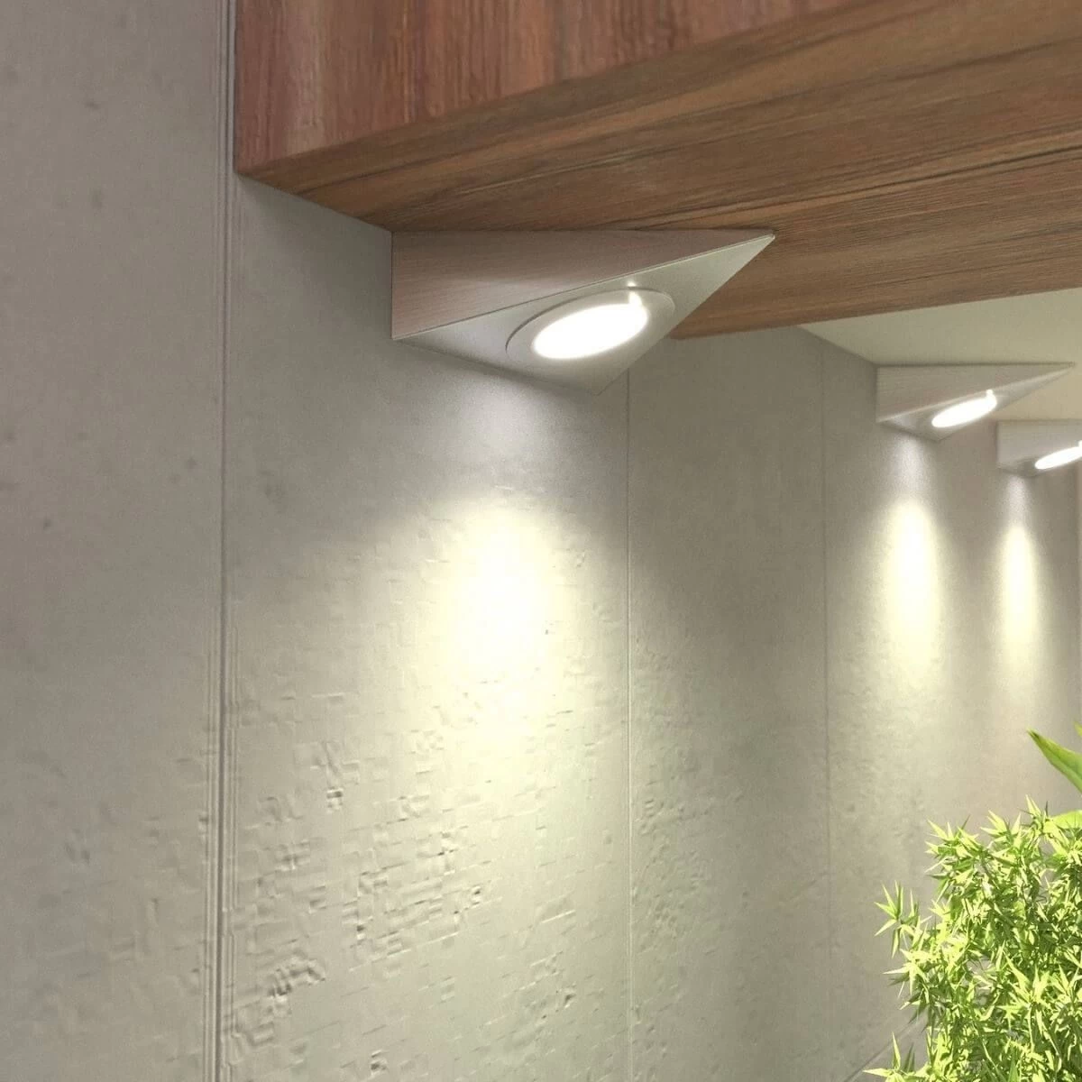 3 Pack - Triangle LED Under Cabinet Lights With Transformer - Cool White Or Warm White LED - Image 12