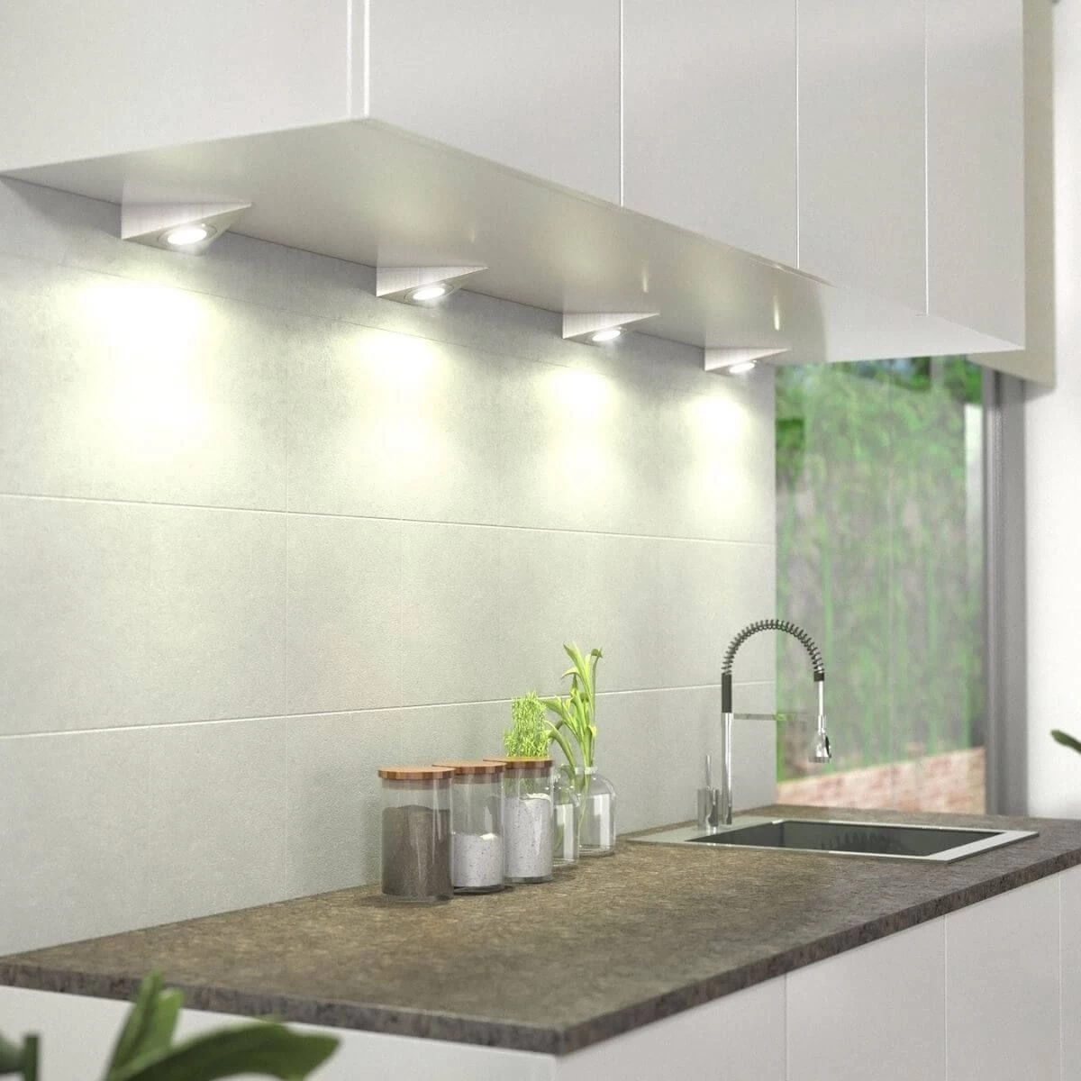 3 Pack Of High Brightness, Triangle, LED Under Cabinet Lights With A 8w Driver 5 3 Pack Of High Brightness, Triangle, LED Under Cabinet Lights With A 8w Driver - Image 5