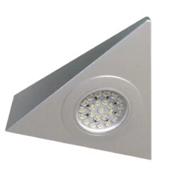 Pack Of 5, Triangle, LED Under Cabinet Or Shelf Lights - Including Transformer -LED Downlights Store triangle under cabinet light front angle 2