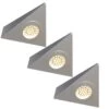 3 Pack - Triangle LED Under Cabinet Lights With Transformer - Cool White Or Warm White LED