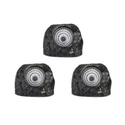 Pack Of 3 LED Solar Small Rock Decorative Lights
