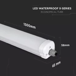 5FT LED Waterproof IP65 Batten Light, Cool Or Natural White -LED Downlights Store vt 1532 03 1