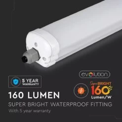 5FT LED Waterproof IP65 Batten Light, Cool Or Natural White -LED Downlights Store vt 1532 06 1