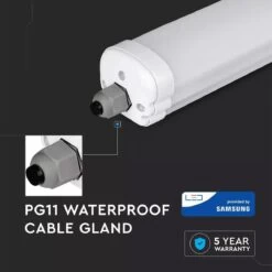 6FT Waterproof IP65 LED Batten Light, Cool Or Natural White 12 6FT Waterproof IP65 LED Batten Light, Cool Or Natural White -LED Downlights Store vt 180 06