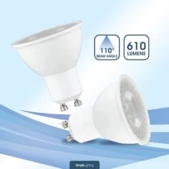 10 X 7.5w GU10 LED Spotlight With Samsung Chip & 5 Year Warranty -LED Downlights Store vt 292 3 1