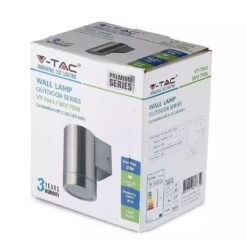 GU10 Wall Light Fitting, IP44, Stainless Steel Body -LED Downlights Store vt 7641 wall fitting 03