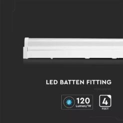 4ft, 1200mm LED Batten Fitting, 24w With Samsung LEDs -LED Downlights Store vt 8 44 batten fitting 02 1
