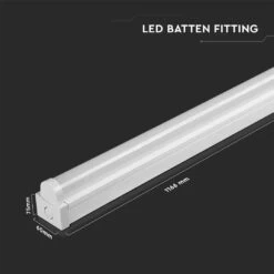 40w LED Batten Light Fitting, 4FT, 1200mm -LED Downlights Store vt 8 44 batten fitting 04 2