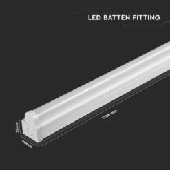 6FT LED Batten Light Fitting, 1800mm -LED Downlights Store vt 8 64 led batten 04