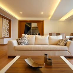 LED Tape, IP65 High Power 15w P/M Warm White -LED Downlights Store warm white high power strip in living room