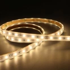LED Tape, IP65 Warm White, 5w Per Metre 3000K -LED Downlights Store warm white led strip ip65 5w close up