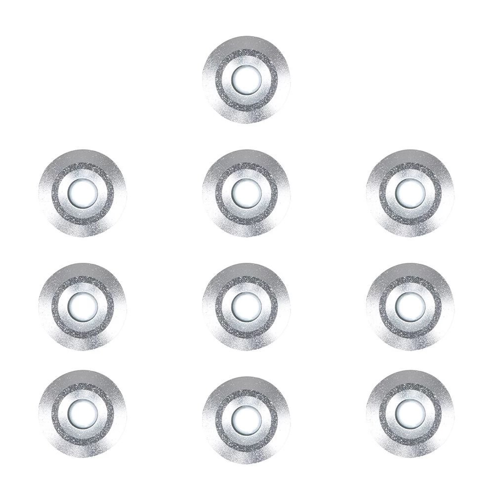 Pack Of 10 - LED Decking Lights. 15mm Diameter, White Or Blue LED 1 Pack Of 10 - LED Decking Lights. 15mm Diameter, White Or Blue LED