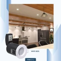 Pack Of 25 GU10 Die-Cast Fixed Fire Rated Downlights In A White Finish -LED Downlights Store white fixed gu10 die cast fire rated downlight finish 1