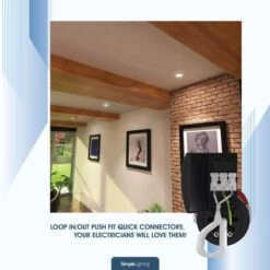 Pack Of 50 Die-Cast Fixed GU10 Fire Rated Downlights In A White Finish -LED Downlights Store white fixed gu10 die cast fire rated downlight installation info 2