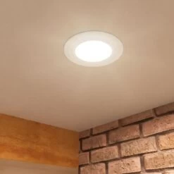 Pack Of 10 Fixed GU10 Die-Cast Fire Rated Downlights In A White Finish 29 Pack Of 10 Fixed GU10 Die-Cast Fire Rated Downlights In A White Finish -LED Downlights Store white fixed gu10 die cast fire rated downlight mounted